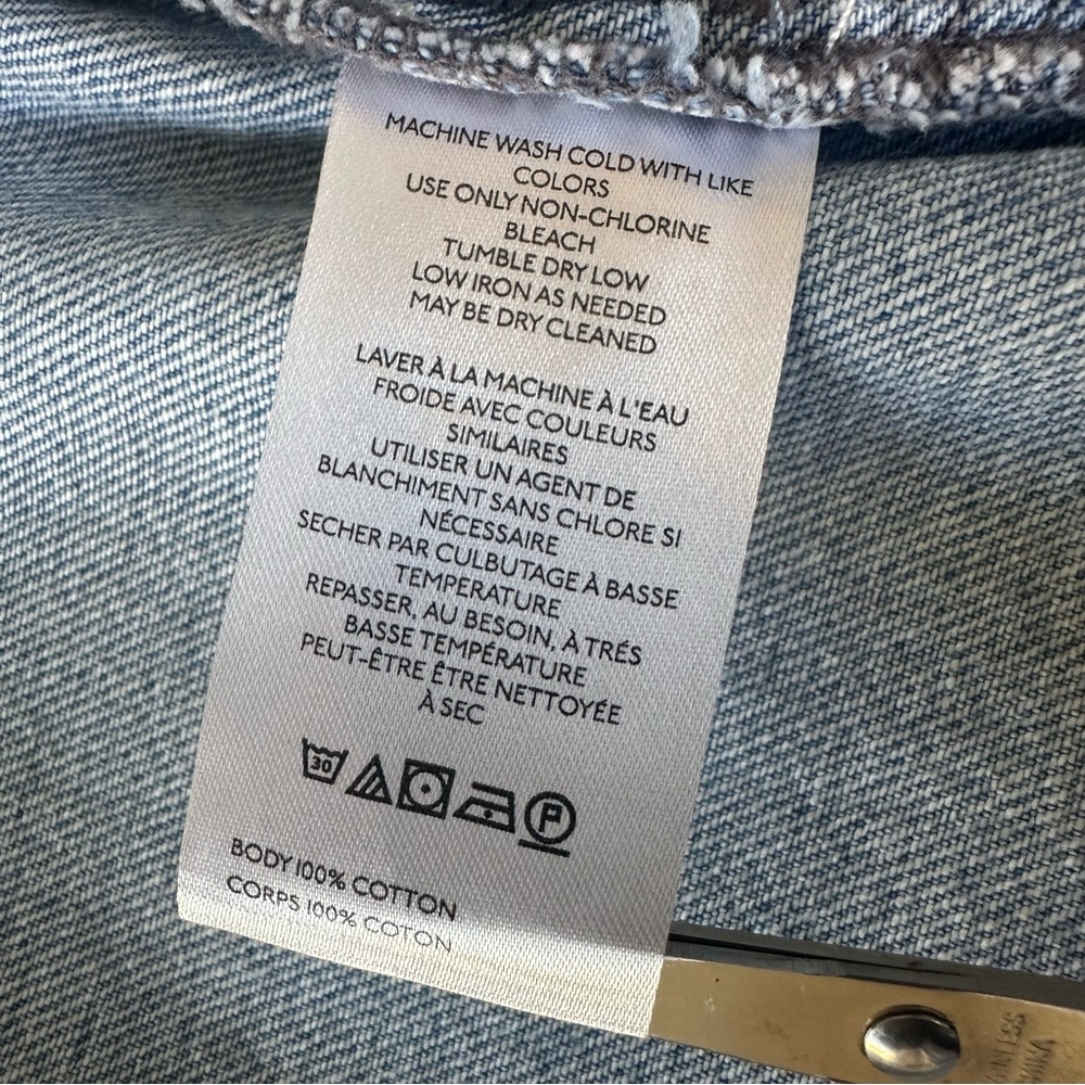 Pilcro Anthropologie The Tillie Relaxed Denim Shacket Jacket Womens XS Pockets - Picture 8 of 9